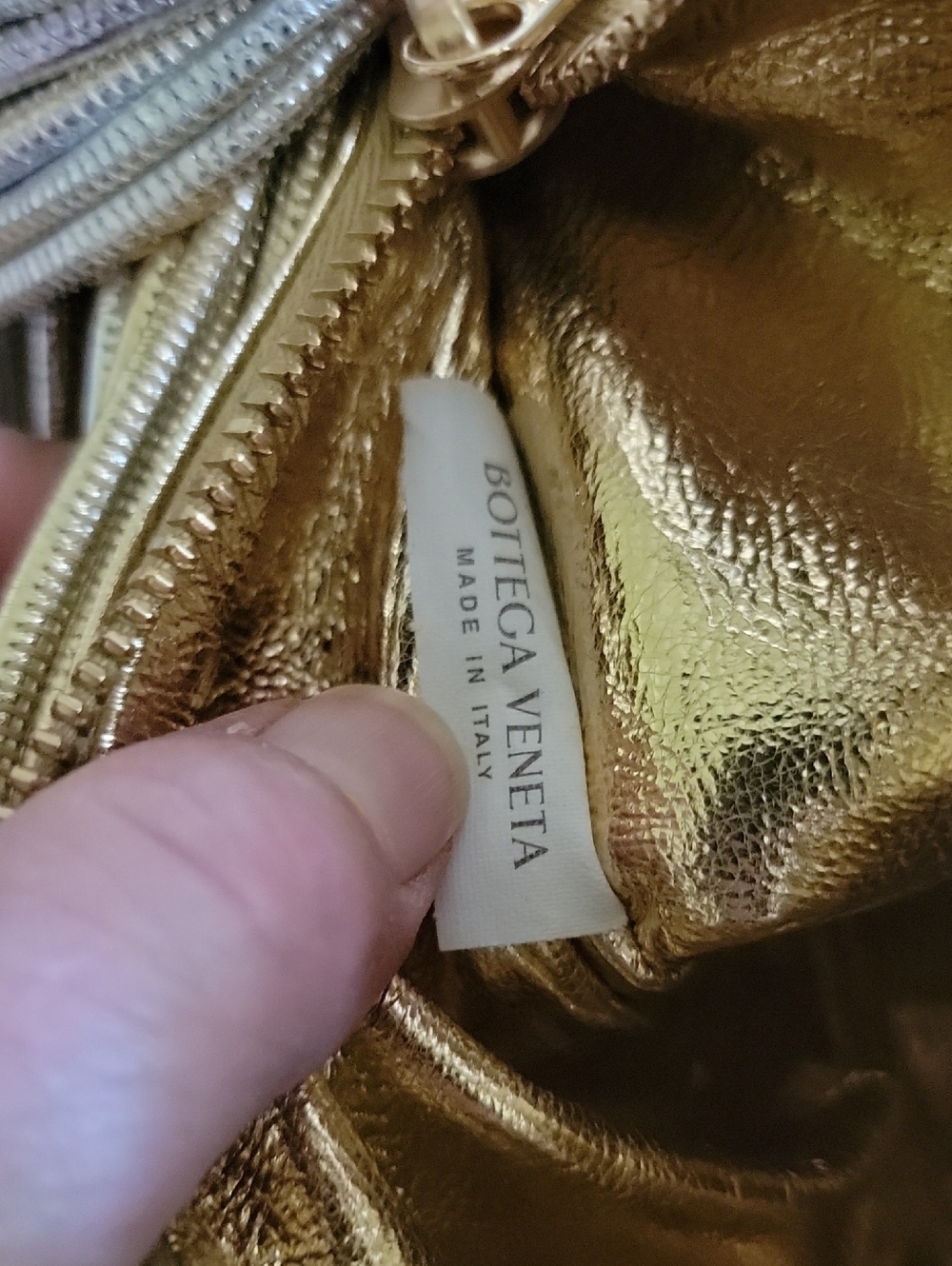Bottega Veneta Metallic Gold & Silver Tubular Jodie Knot Bag - Picture 12 of 15
